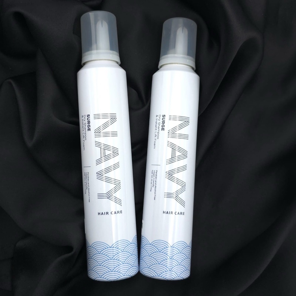 NAVY New 2pc Surge Dry Shampoo Instant Lift Foam 6 oz Paraben Alcohol‎ Free USA